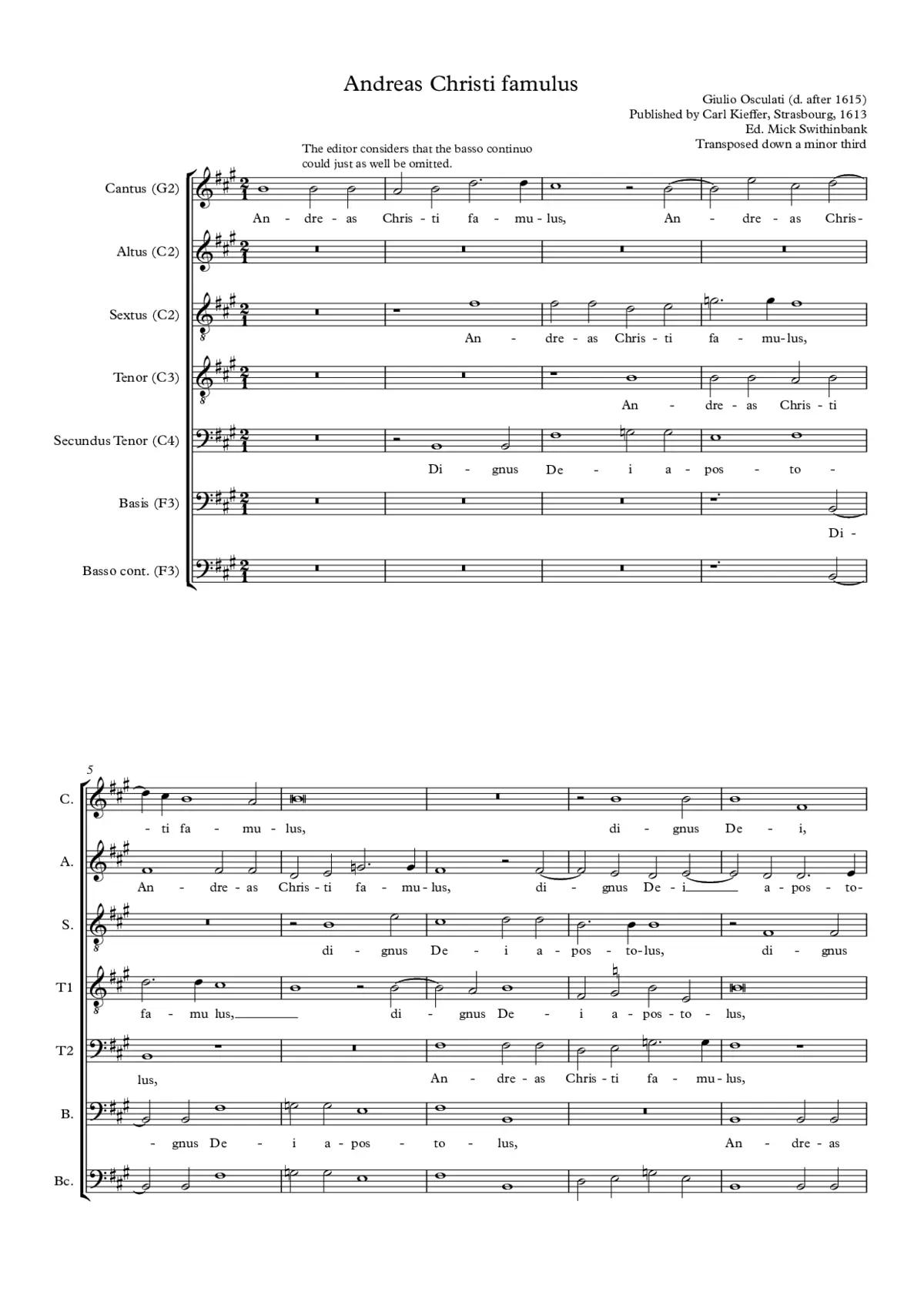Andreas Christi famulus - Page 1