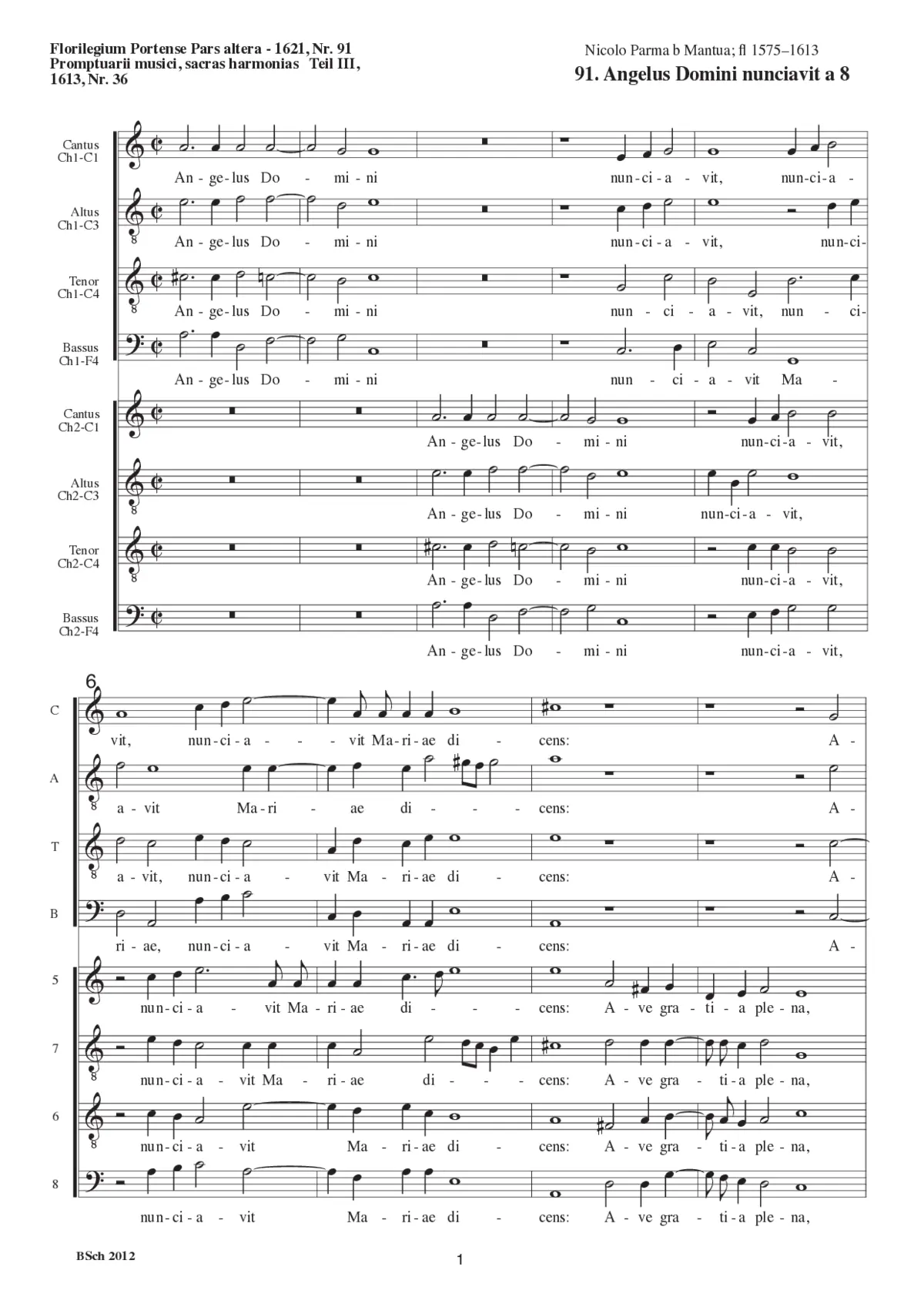 Angelus Domini nunciavit - Page 1