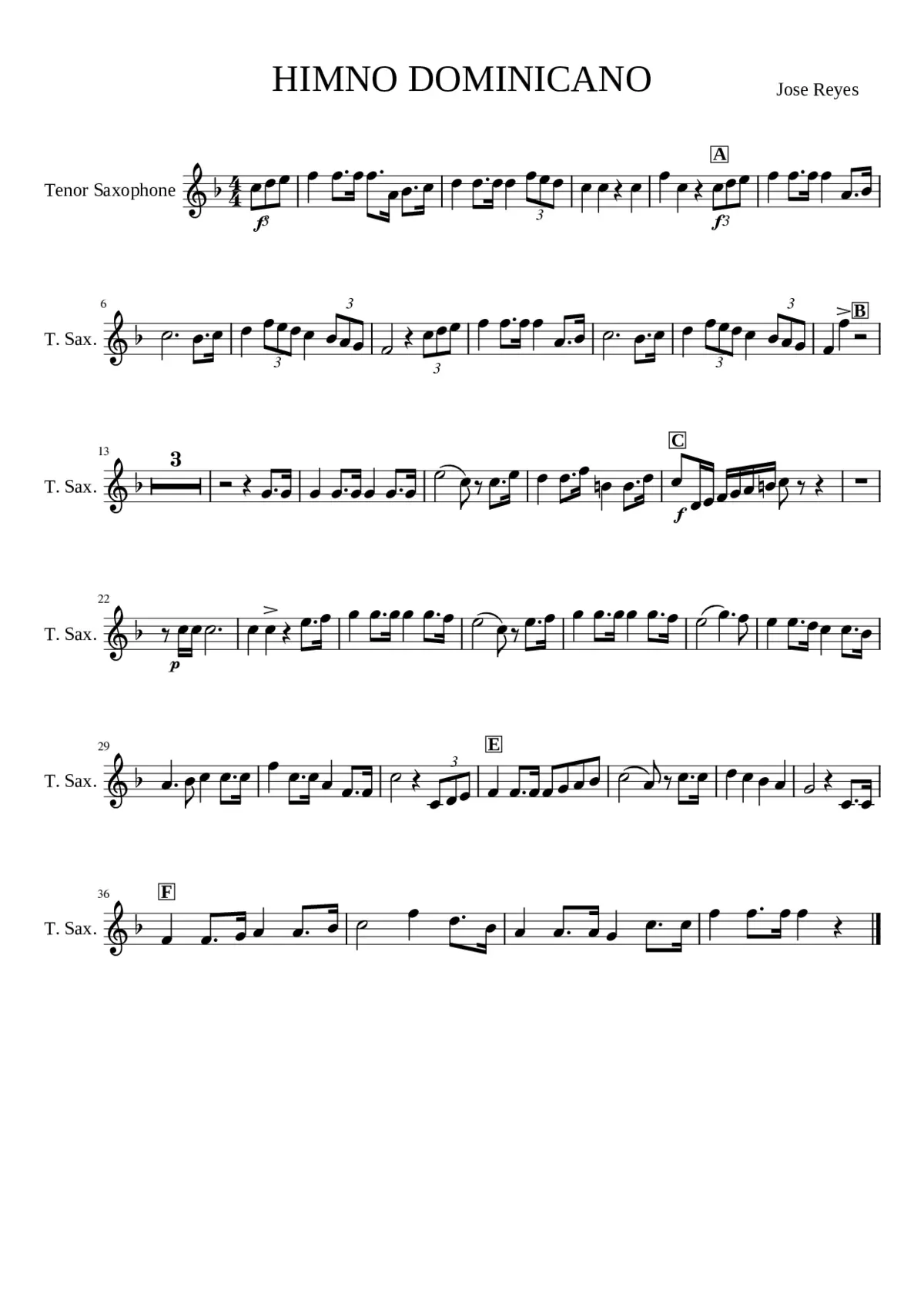 HIMNO DOMINICANO - Page 1