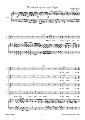 Five times by the taper's light