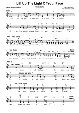 Lift up the light of your face