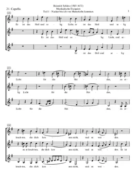 Musikalische Exequien: Part I, No. 21 - Er ist das Heil und selig Licht