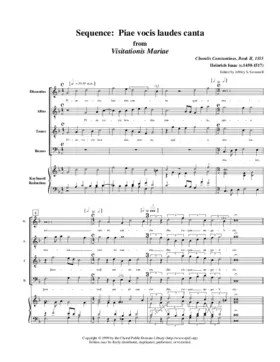 Piae vocis laudes canta