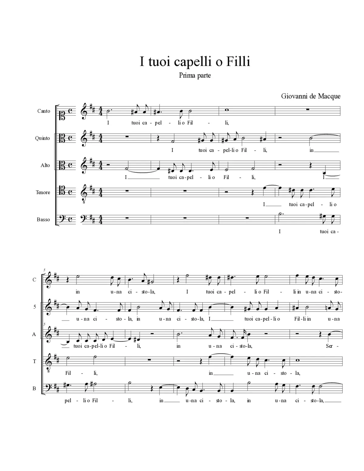 I tuoi capelli o Filli - Page 1