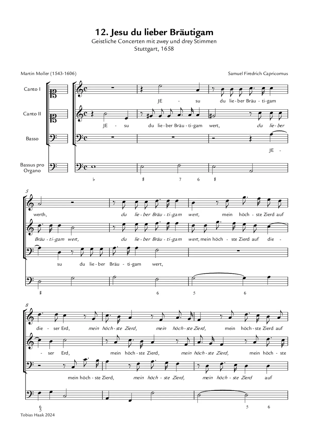 Jesu du lieber Bräutigam - Page 1