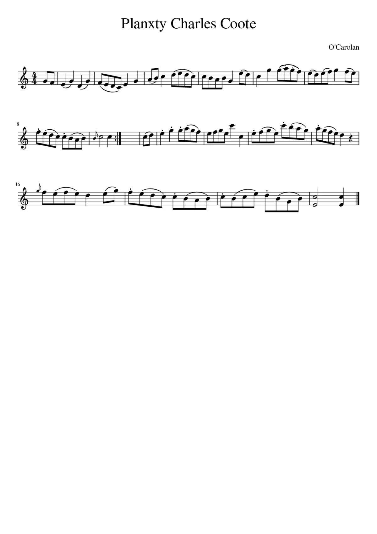 Planxty Charles Coote - Page 1