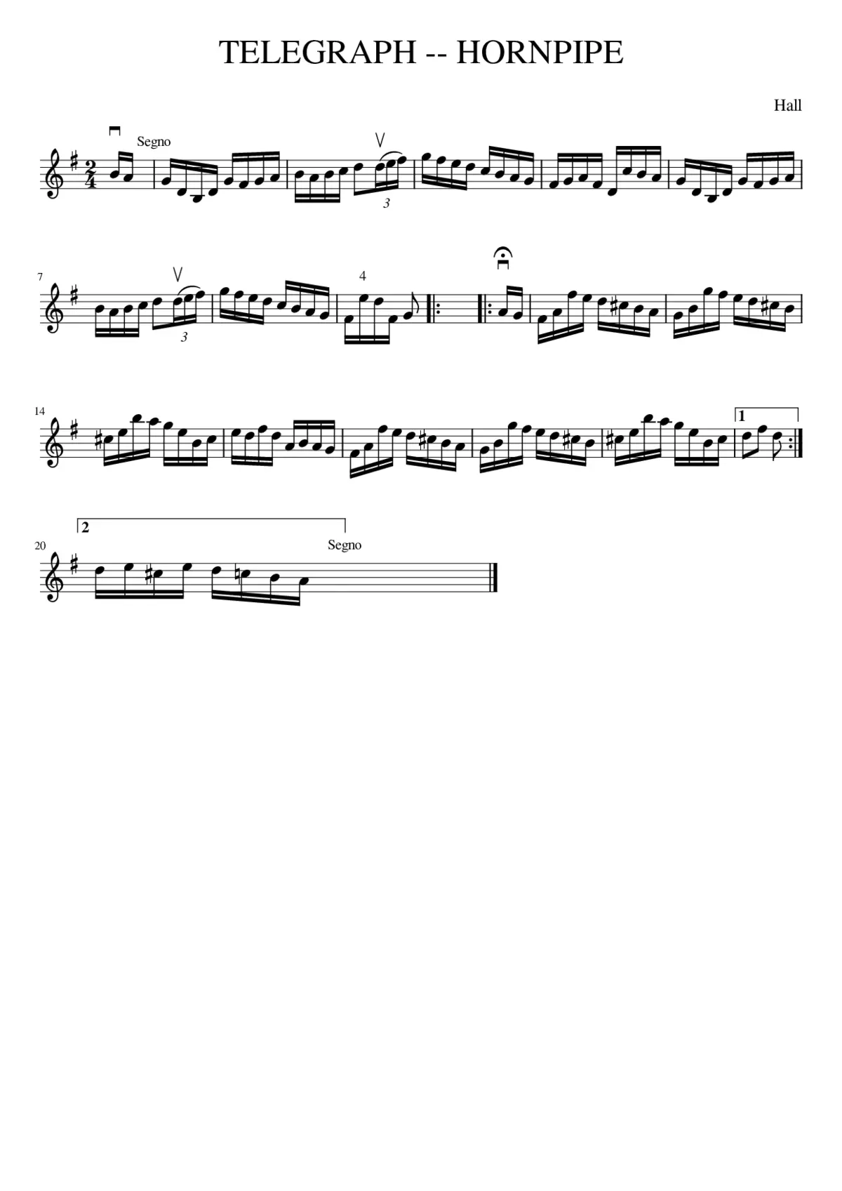 TELEGRAPH -- HORNPIPE - Page 1