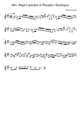 Mrs. Hugh Lumsden of Piteaple's Strathspey