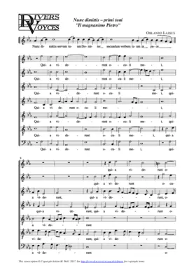 Nunc dimittis "Il magnanimo Pietro"