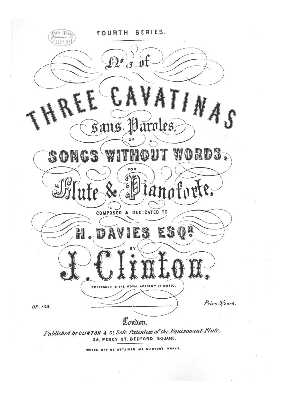 Three Cavatinas sans Paroles - Page 1
