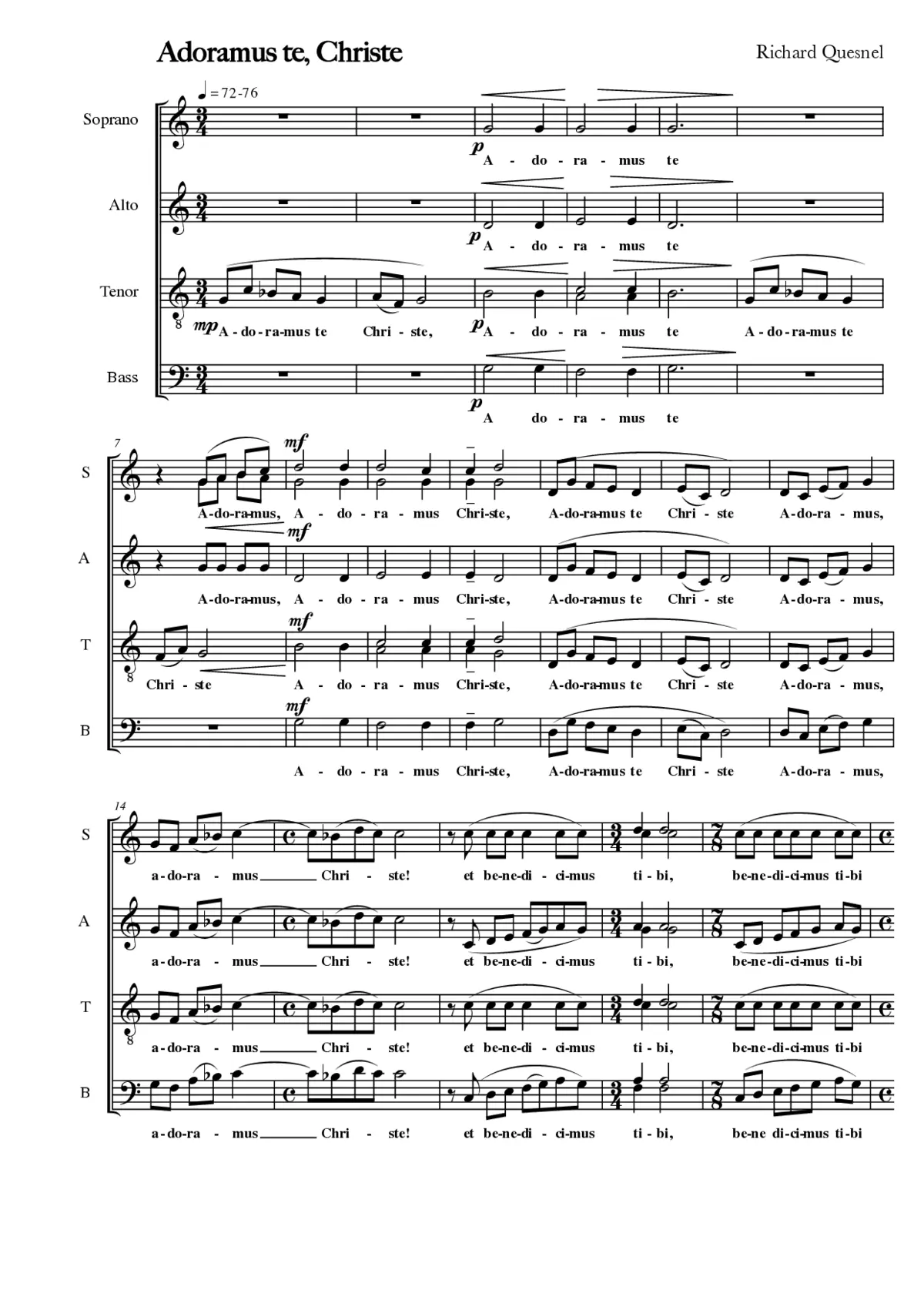 Adoramus te, Christe - Page 1