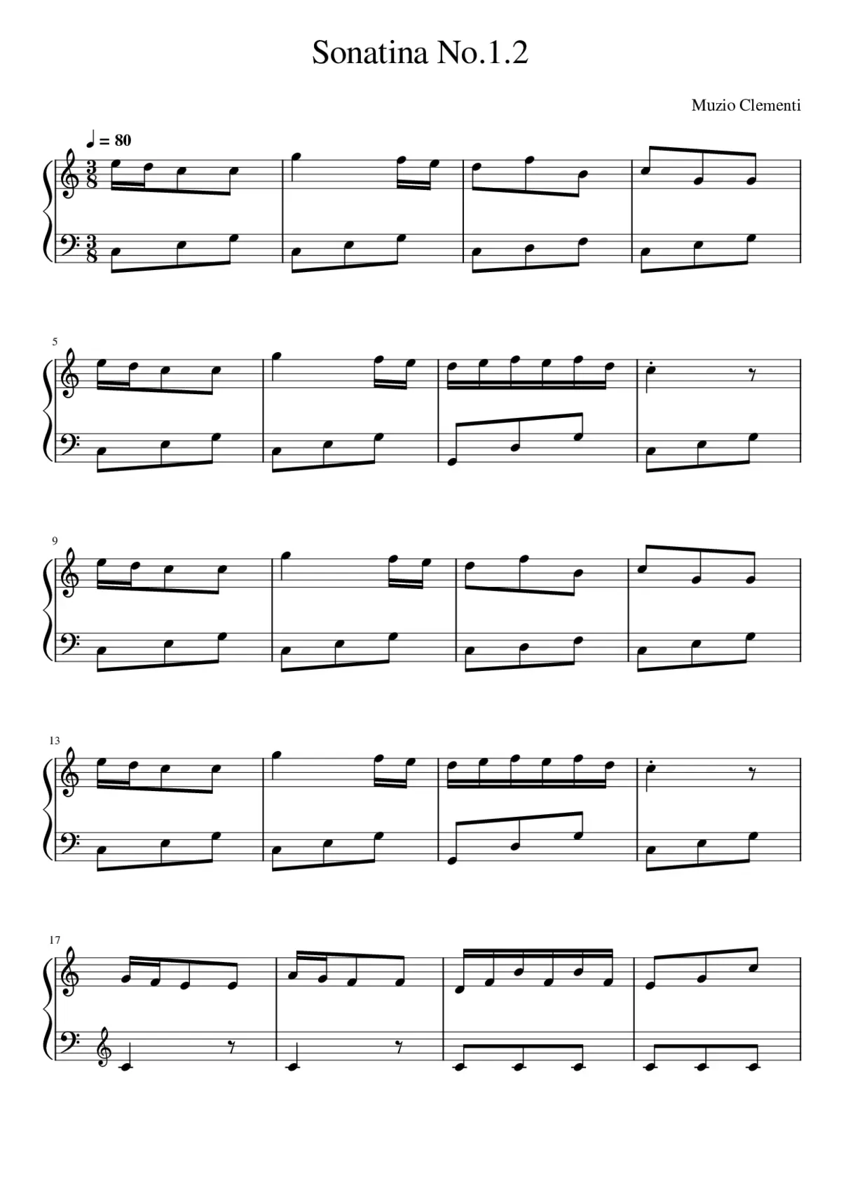 Sonatina No1.2 Muzio Clementi - Page 1