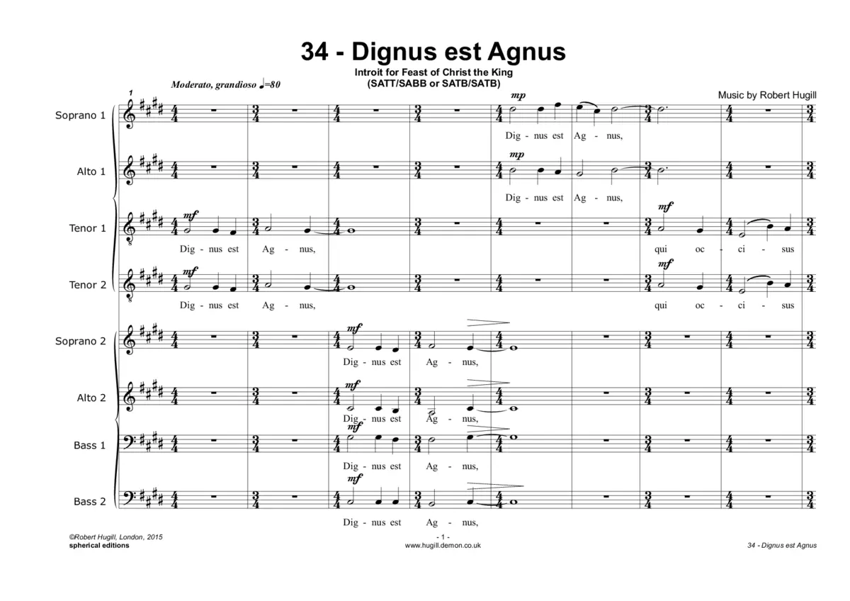Dignus est Agnus - Page 1