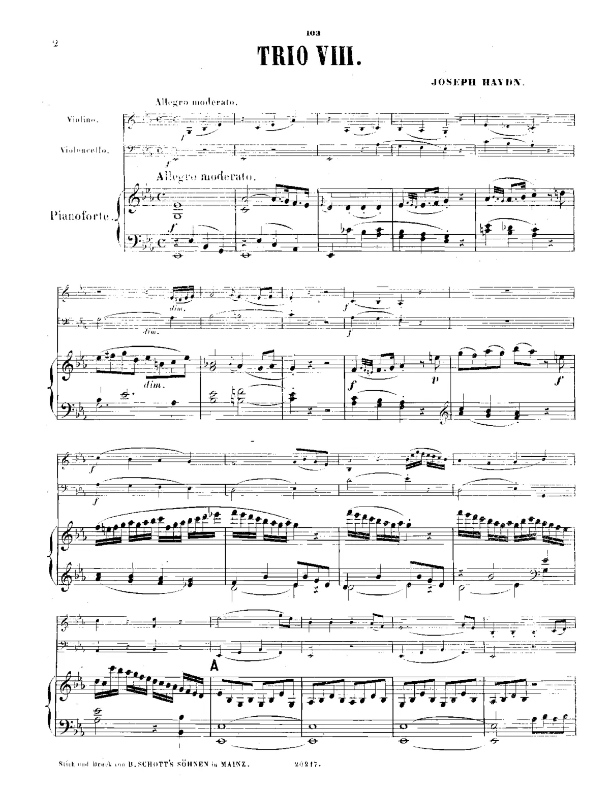 Piano Trio in E-flat major - Page 1