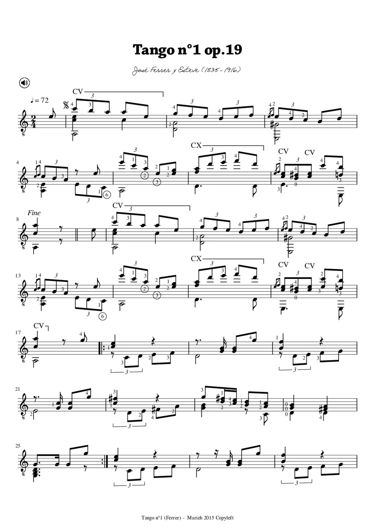 Tango No.1 - Page 1