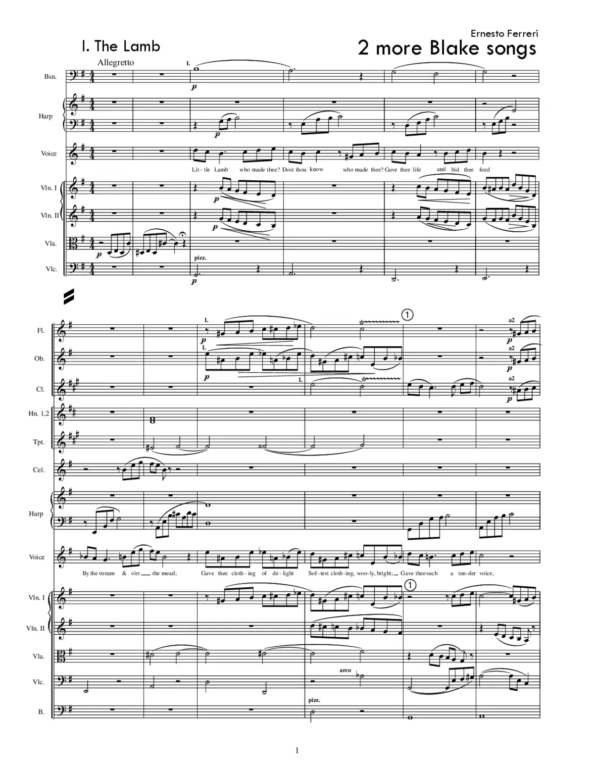 2 Blake Songs - Page 1