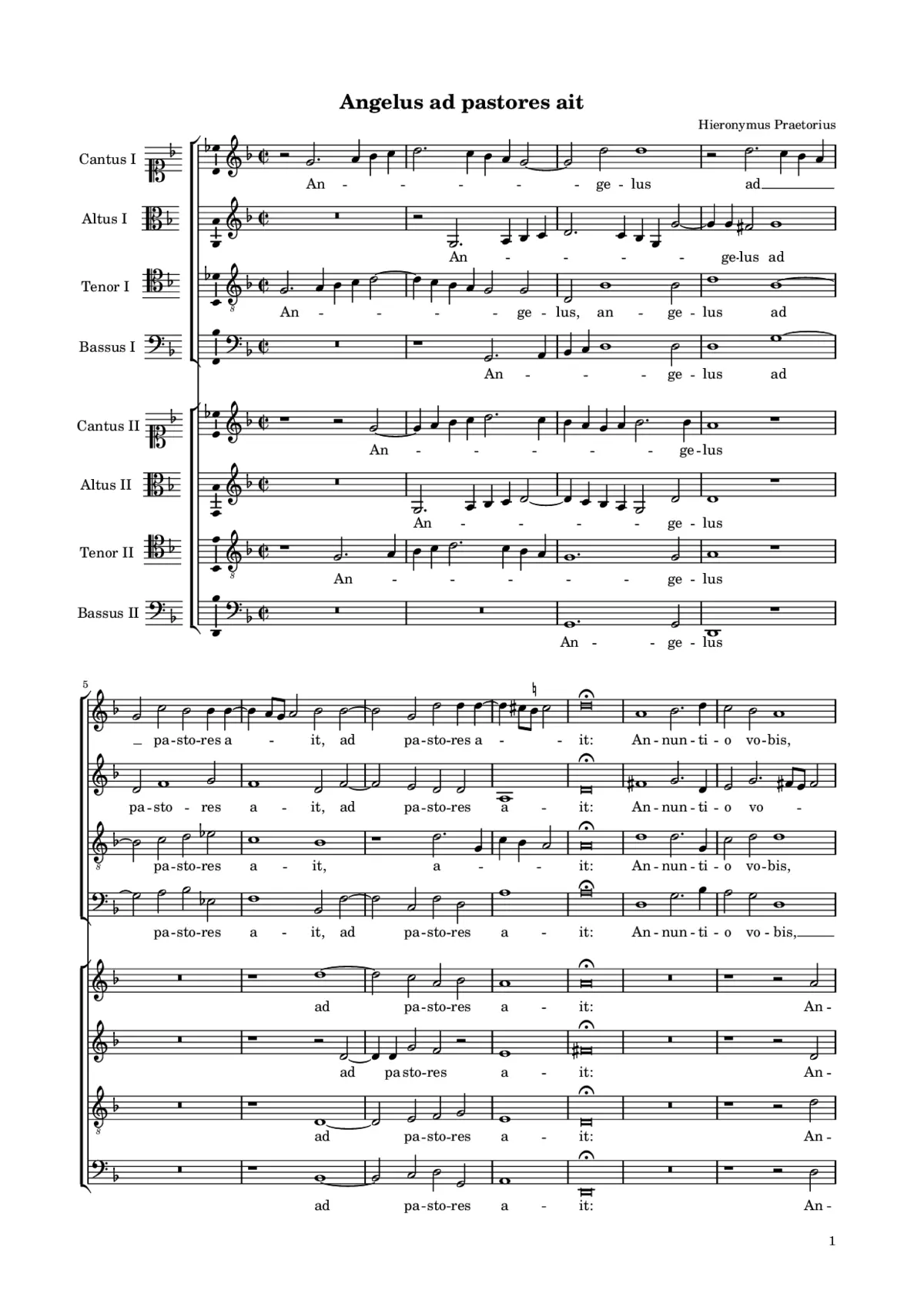 Angelus ad pastores ait - Page 1