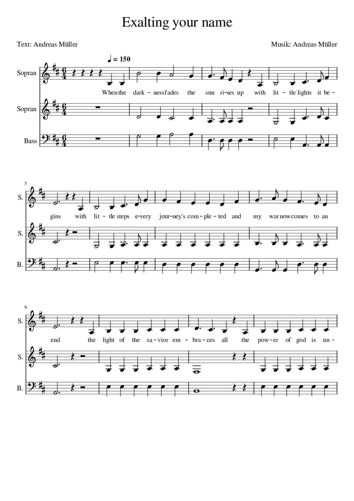 Exalting your name - Page 1