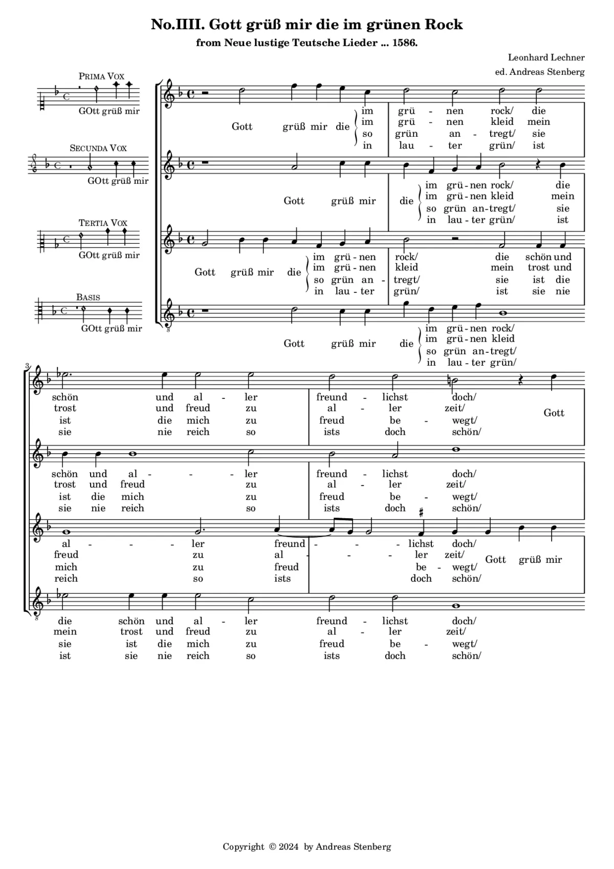 Gott grüß mir die im grünen Rock - Page 1