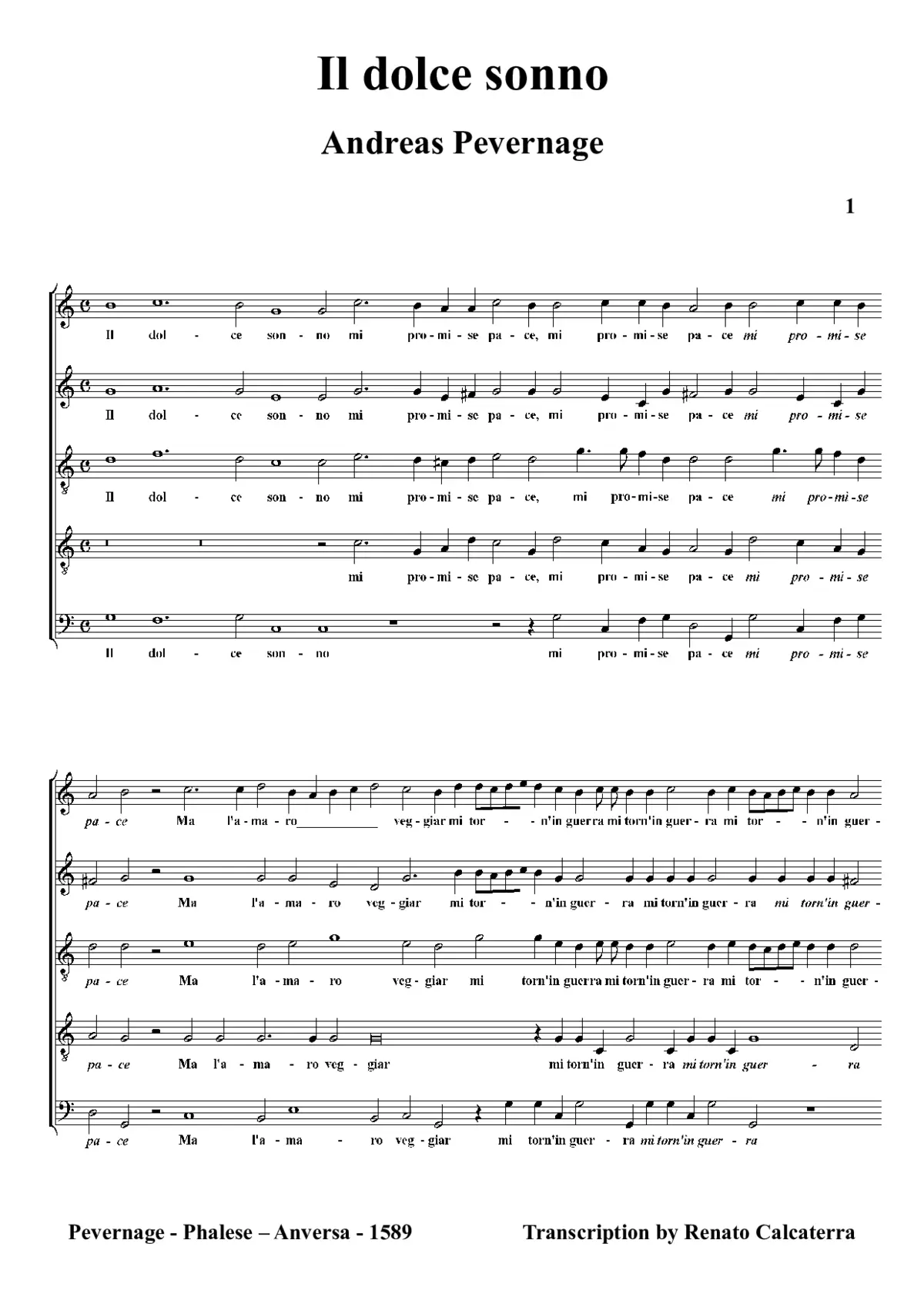 Il dolce sonno - Page 1