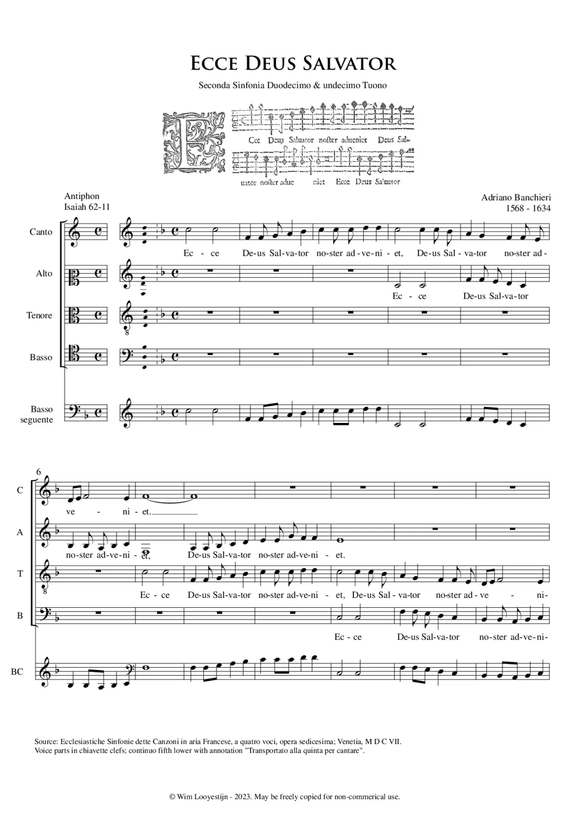 Ecce Deus salvator - Page 1