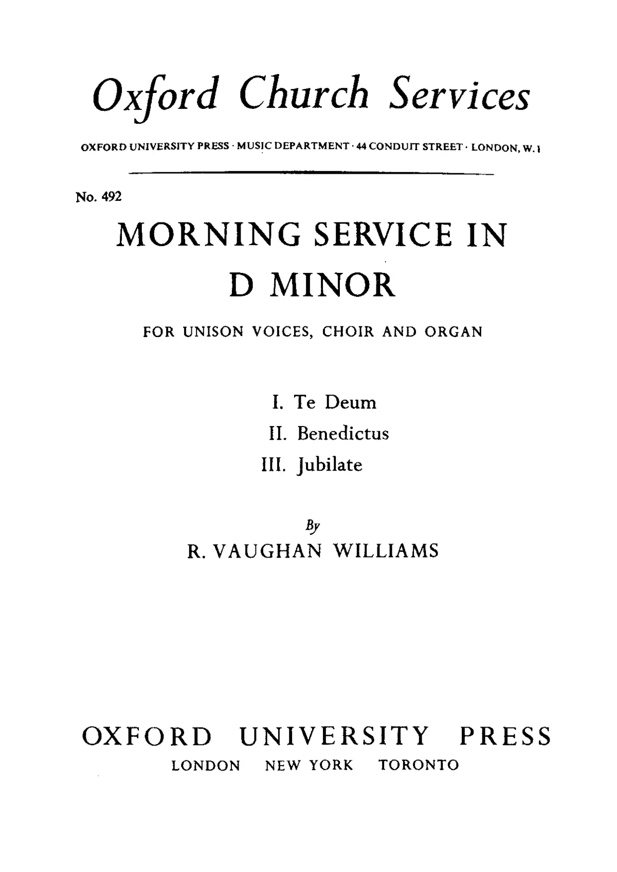 Morning Service in D minor - Page 1