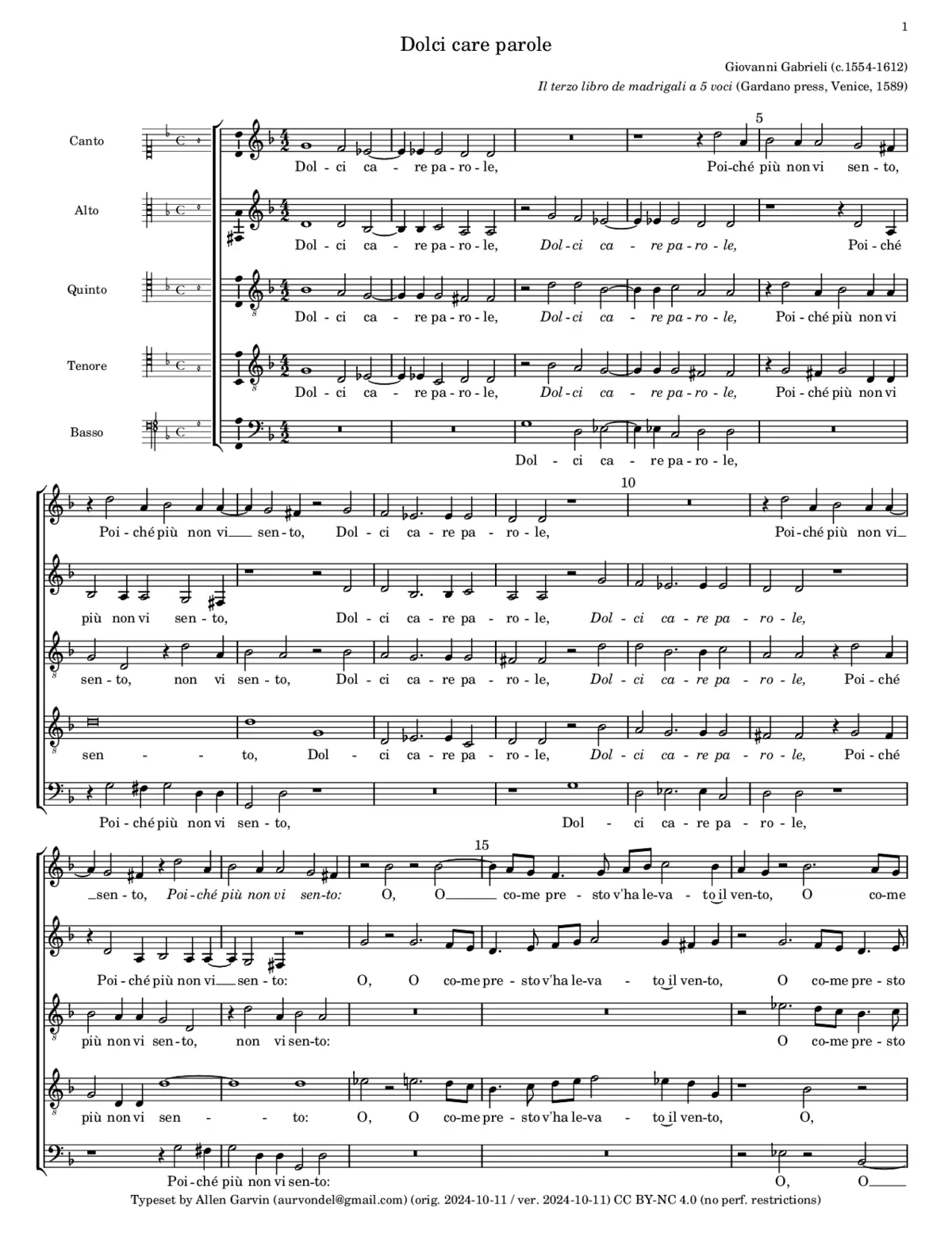 Dolci care parole - Page 1