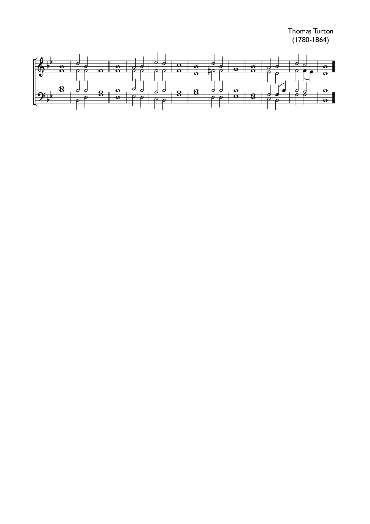 Double chant in B flat major - Page 1