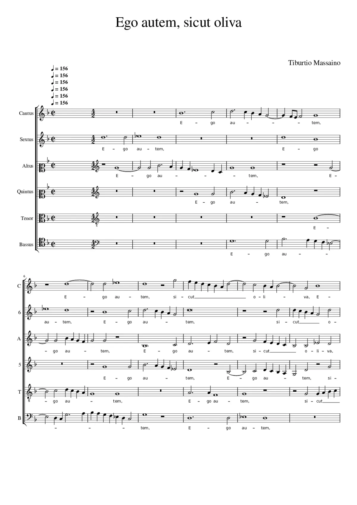 Ego autem sicut oliva - Page 1