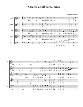 Mentre ch'all'aureo crine