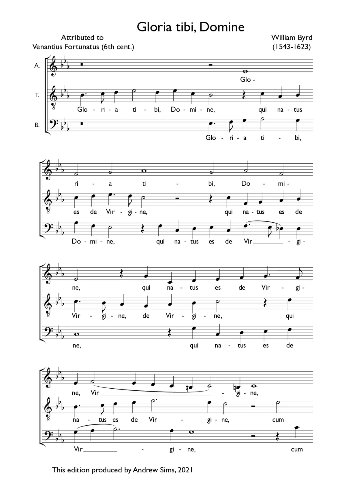 Gloria tibi, Domine - Page 1