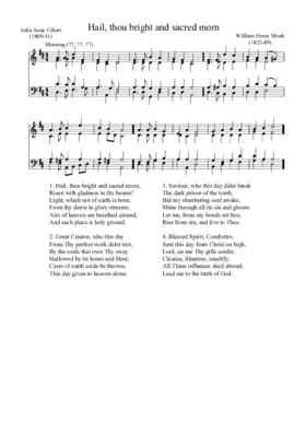 Hail, thou bright and sacred morn