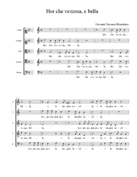 Hor che vezzosa, e bella