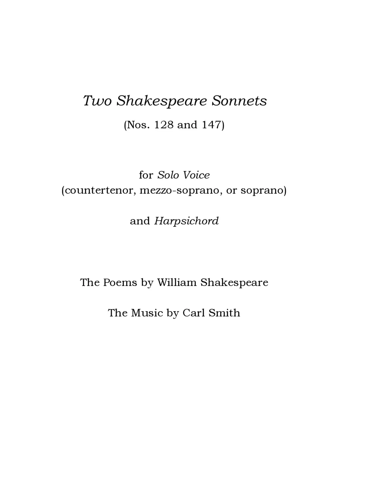 2 Shakespeare Songs - Page 1