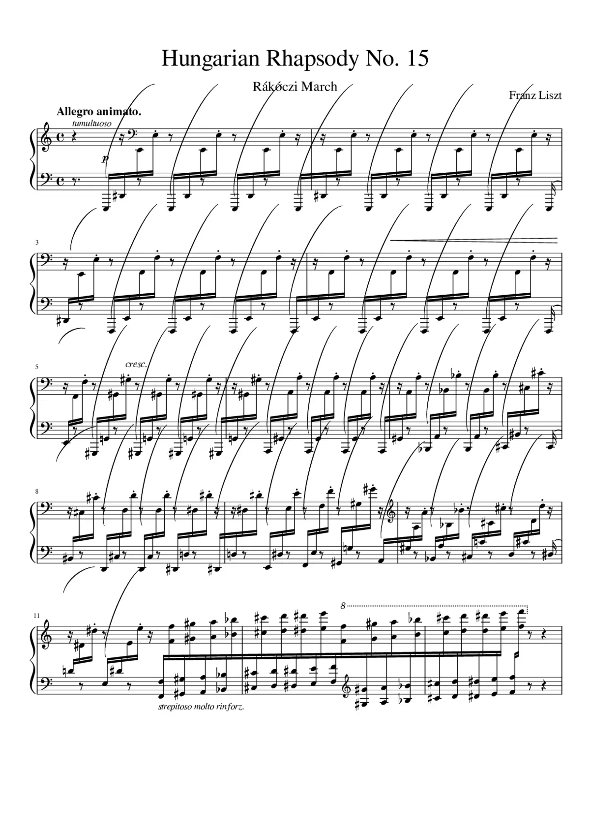 Hungarian Rhapsody No.15 S.244/15 - Page 1