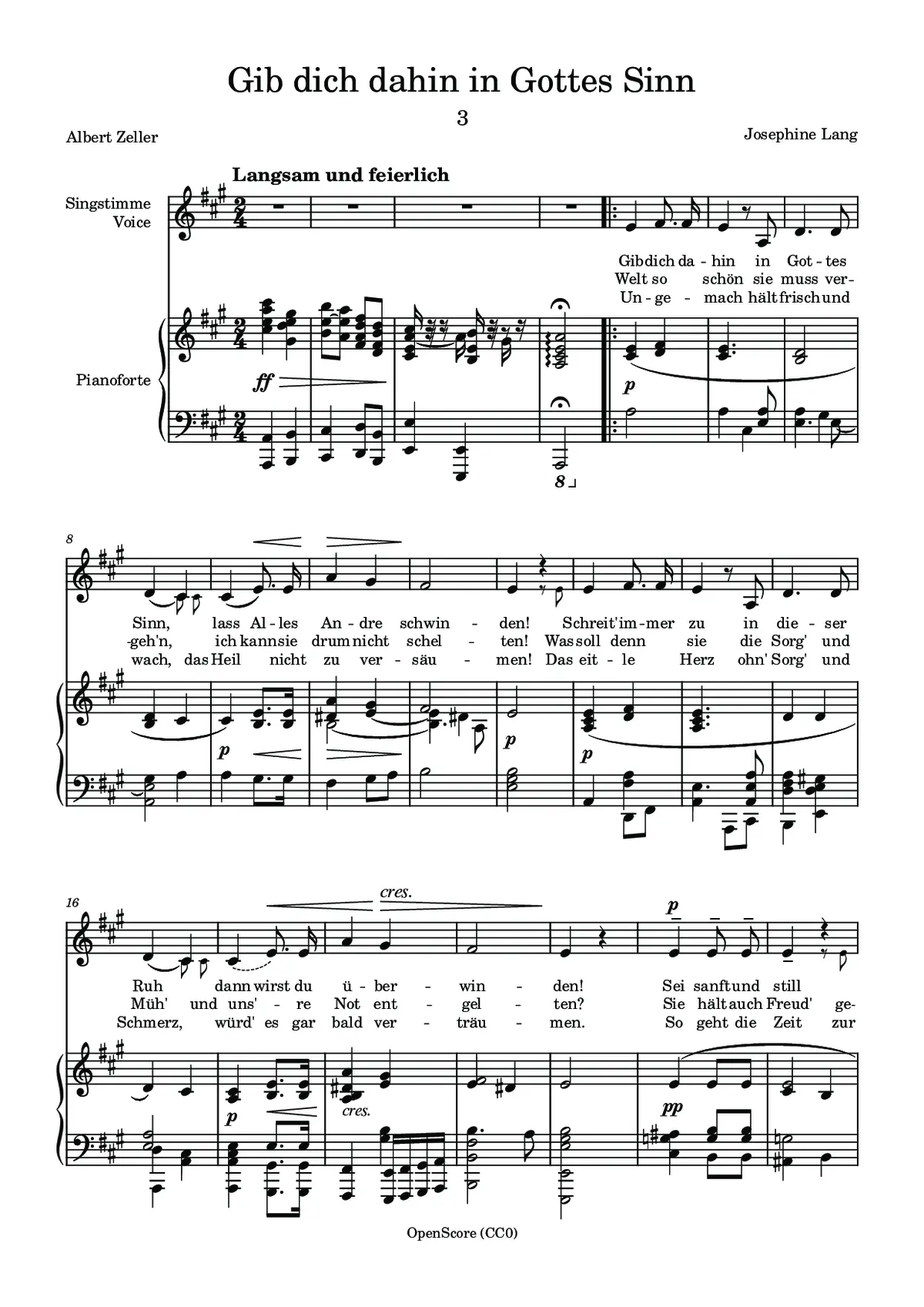 Gib dich dahin in Gottes Sinn - Page 1
