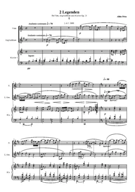 2 Legends for Flute, English Horn and Piano