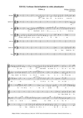 Verbum Christi habitet in vobis abundanter