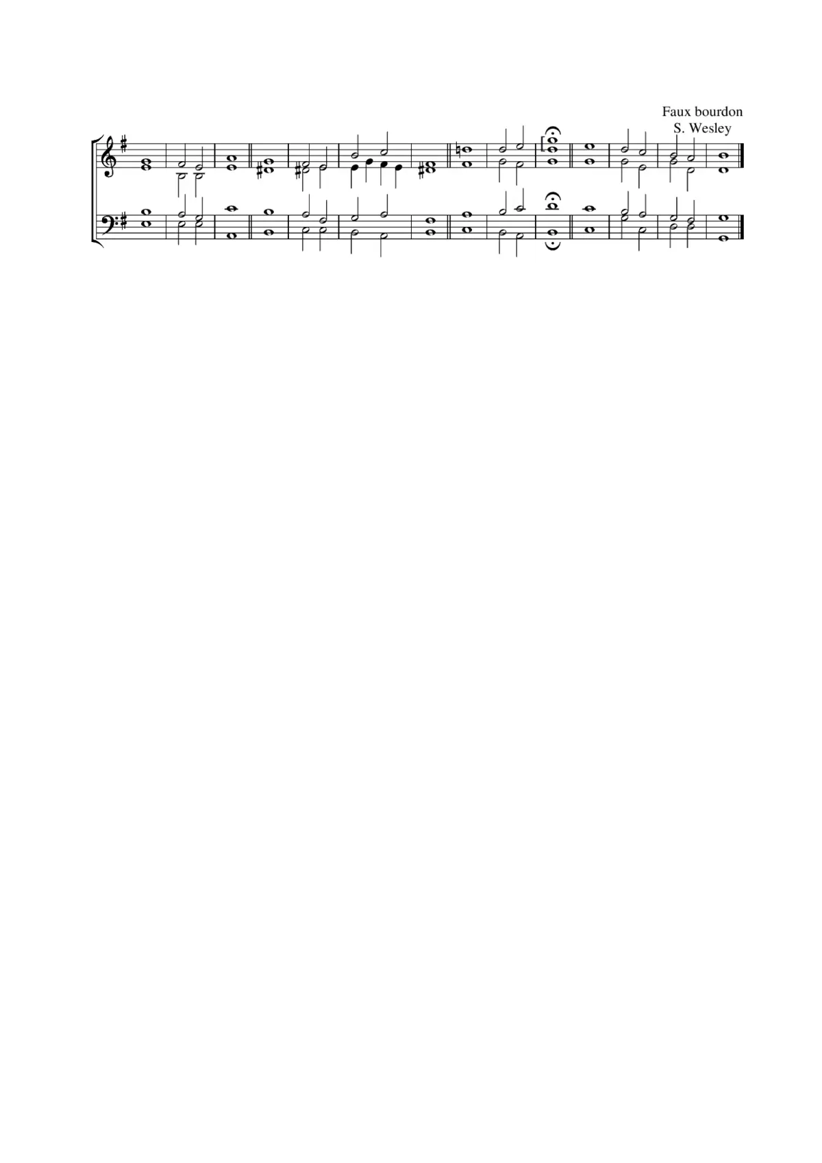 Double chant in G major (faux bourdon) - Page 1