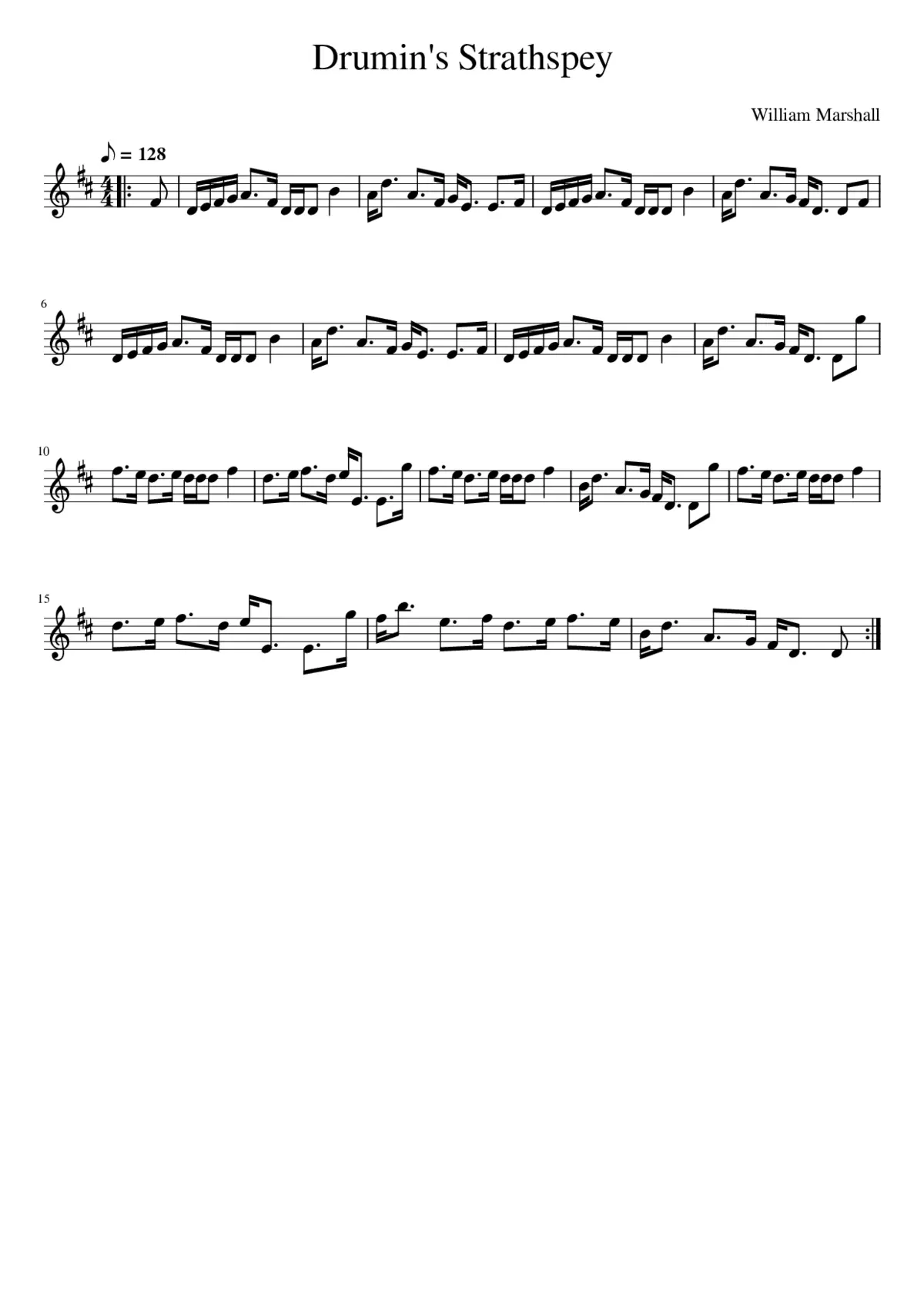 Drumin's Strathspey - Page 1