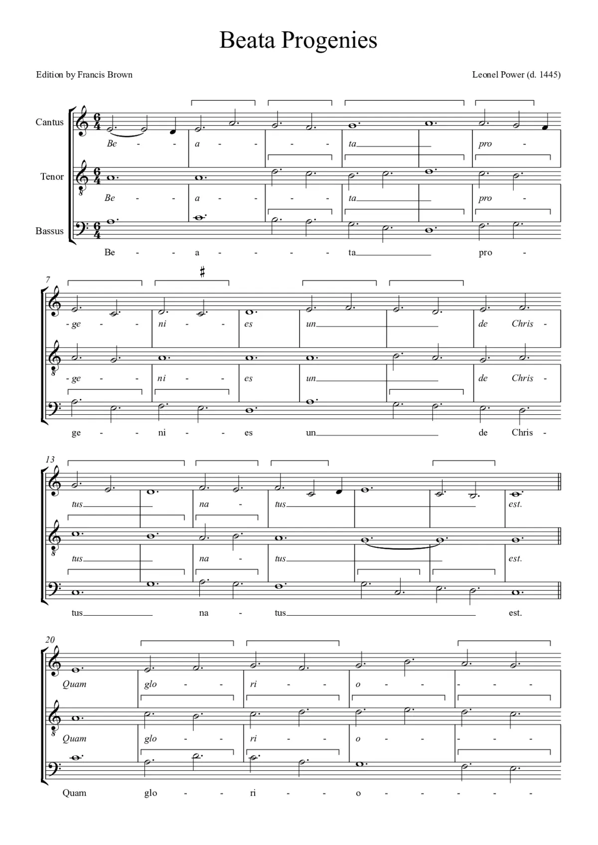 Beata progenies, Old Hall 49 - Page 1
