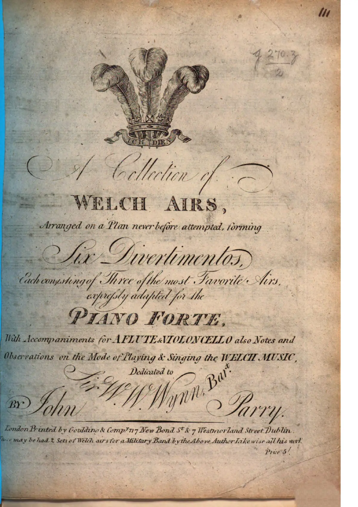 18 Welsh Airs forming 6 Divertimentos - Page 1