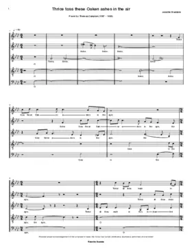 Thrice toss these Oaken ashes in the air