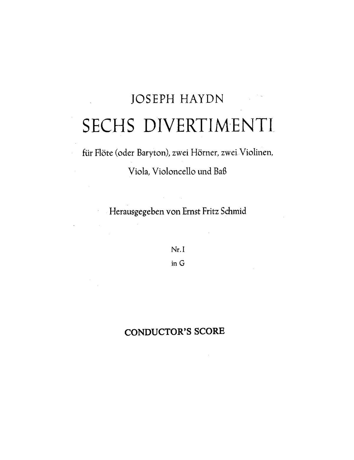 Divertimento in G major - Page 1
