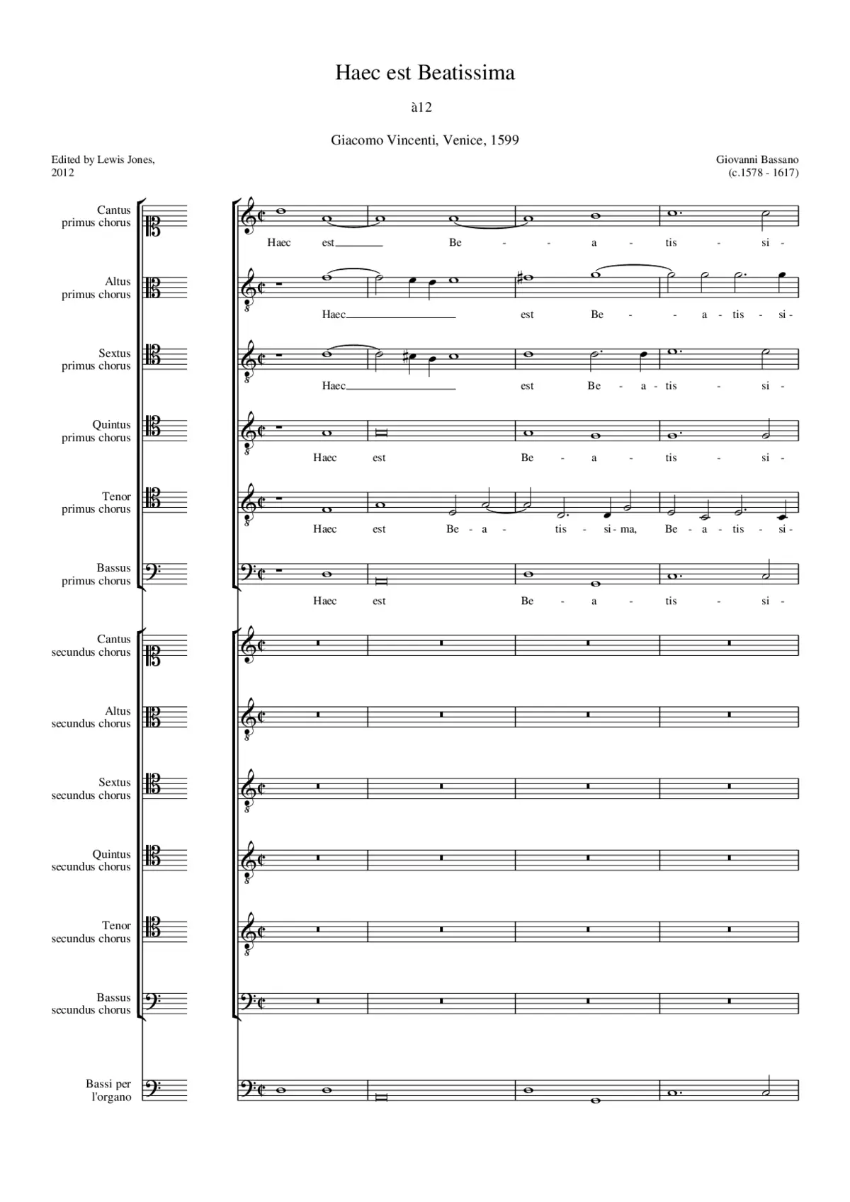 Haec est Beatissima a 12 - Page 1