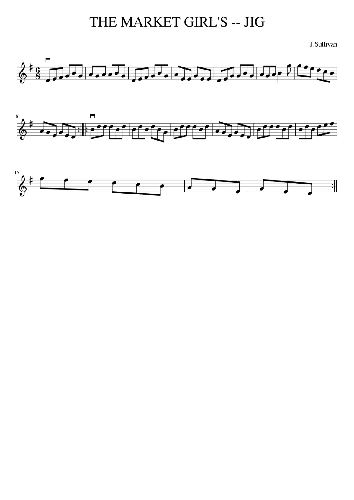 THE MARKET GIRL'S -- JIG - Page 1