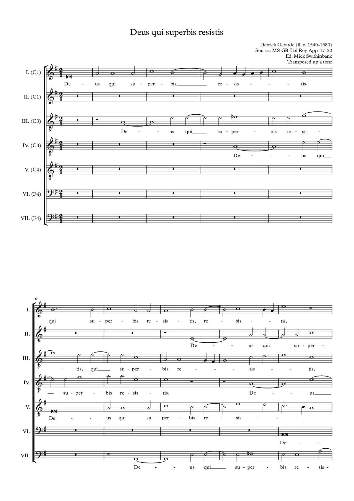 Deus qui superbis resistis - Page 1