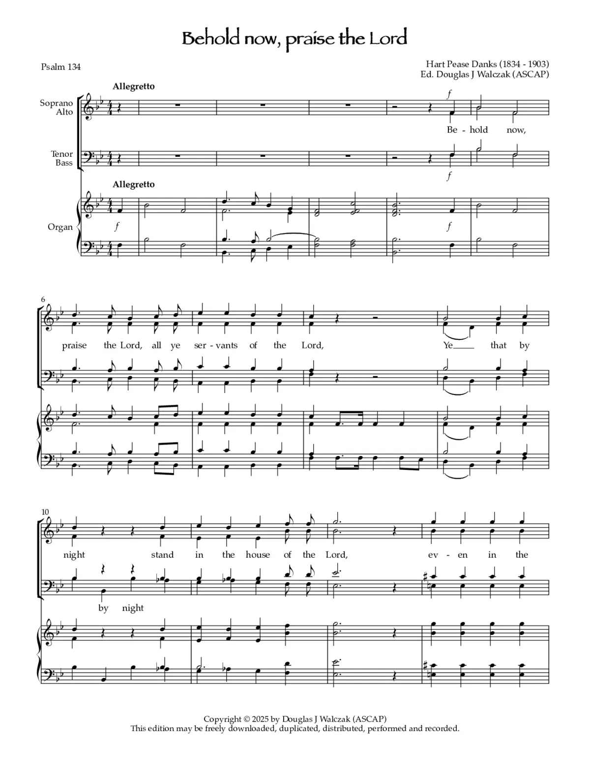 Behold now, praise the Lord - Page 1