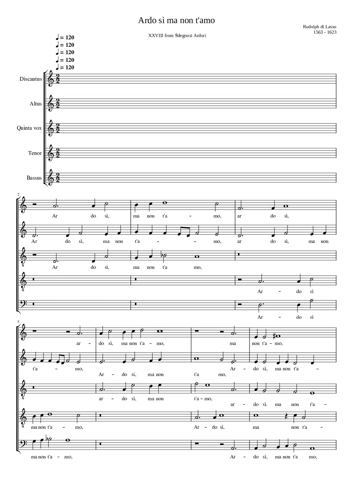 Ardo sì ma non t'amo - Page 1