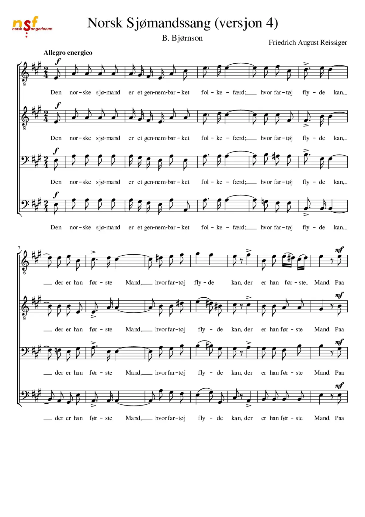 Den norske Sjømand - Page 1